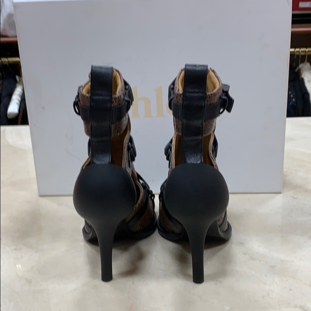 CHLOE TRACY RARE COCONUT BROWN LUXURY SHORT BOOTS IN WATER SNAKE LEATHER EU 38 - Picture 6 of 10